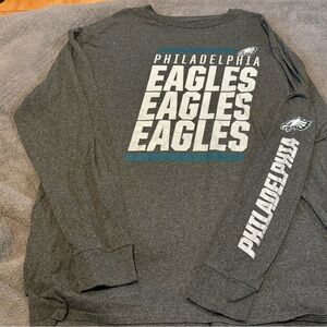 Majestic Philadelphia Eagles Men's Long Sleeve Tee - Dark Gray